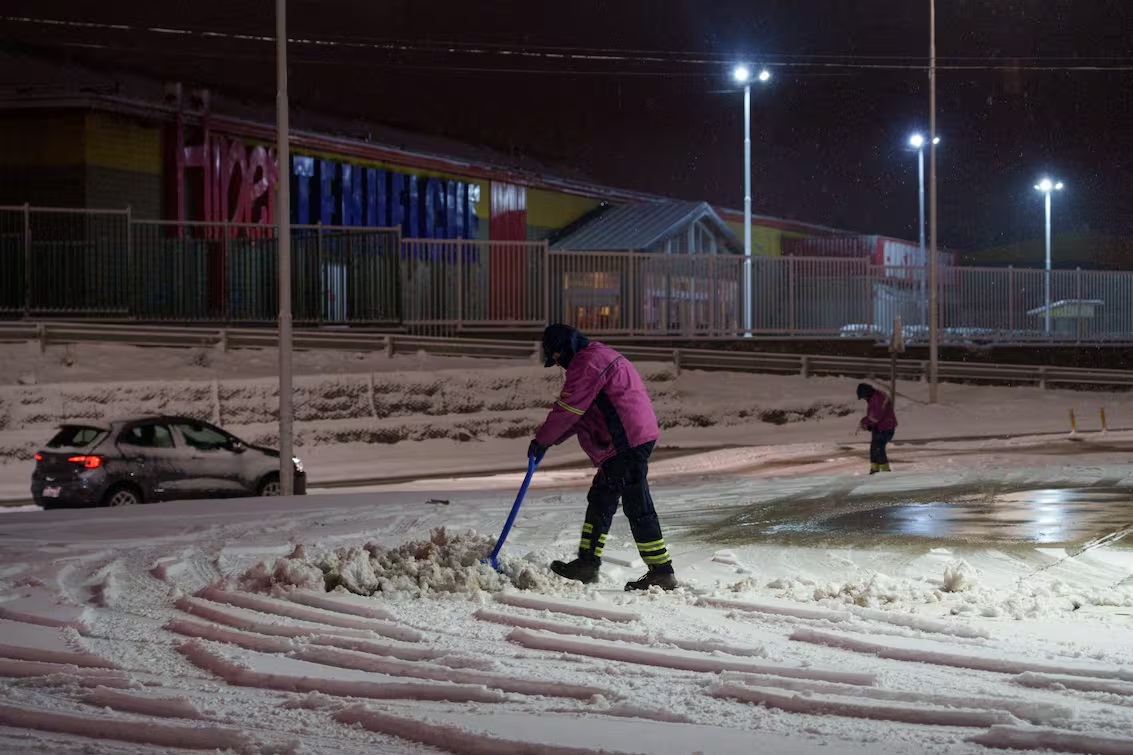 La Patagonia atraviesa una de las semanas más frías del invierno y continúa bajo alerta. (Foto: La Nación)