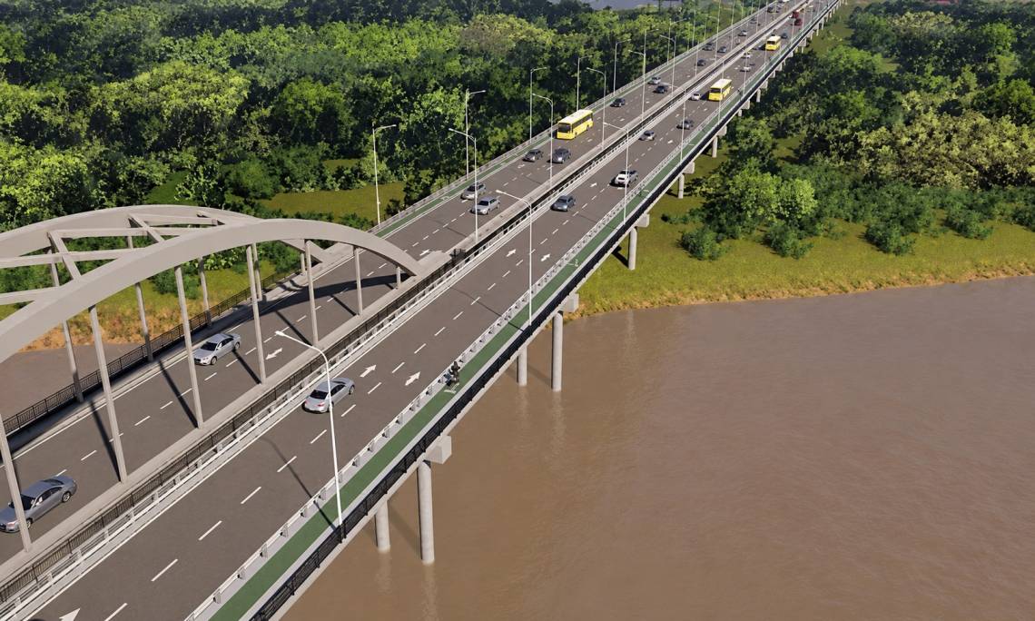 El nuevo puente conectará en bici Santo Tomé con la UNL. 