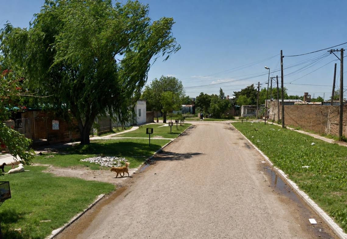 Tucumán al 2800, lugar del violento episodio, detrás de la cancha de Atenas. 