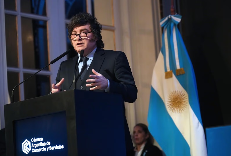 Milei habló ante los presentes en el Consejo de las Américas. (Foto: Prensa CAC)