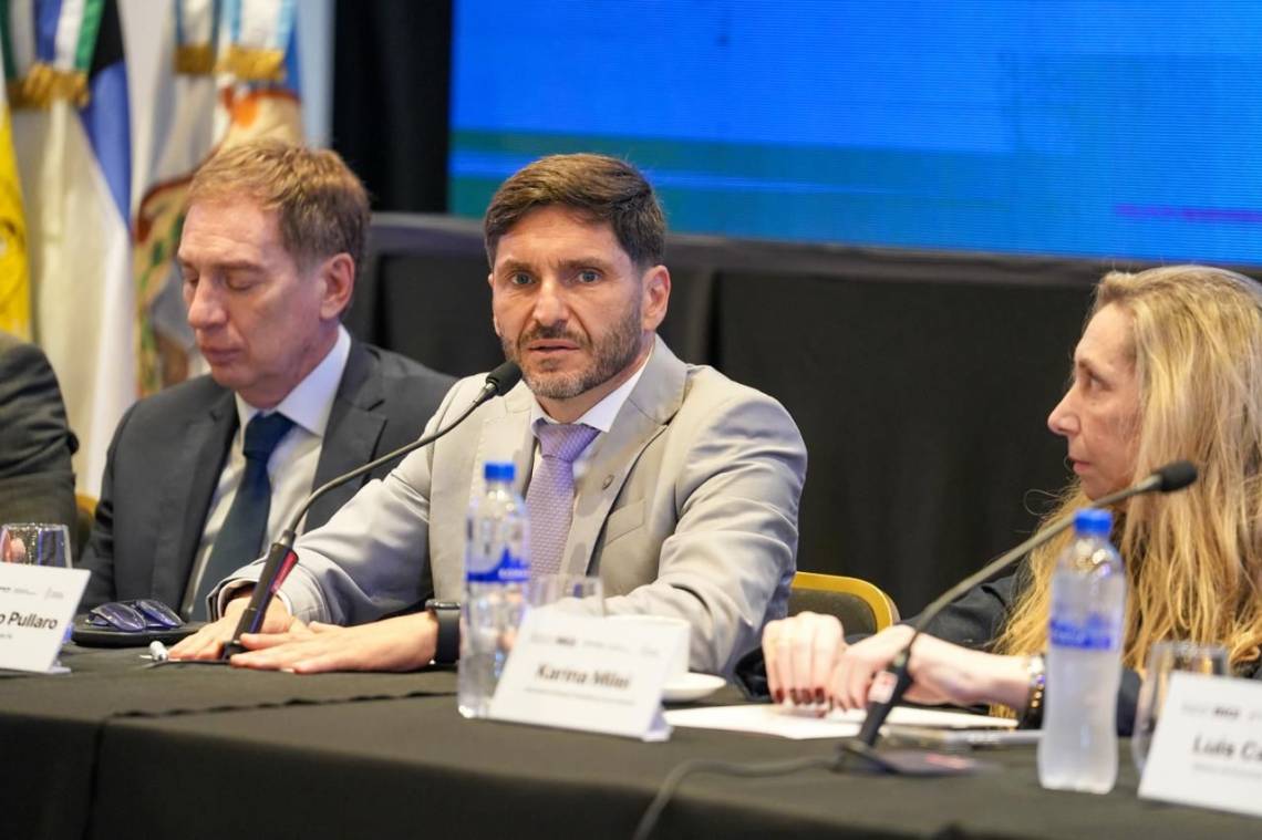 Pullaro, junto a Santilli y Karina Milei, en la Primera Ronda de Negocios del Régimen de Incentivo a las Grandes Inversiones (RIGI). (Crédito: GSF)